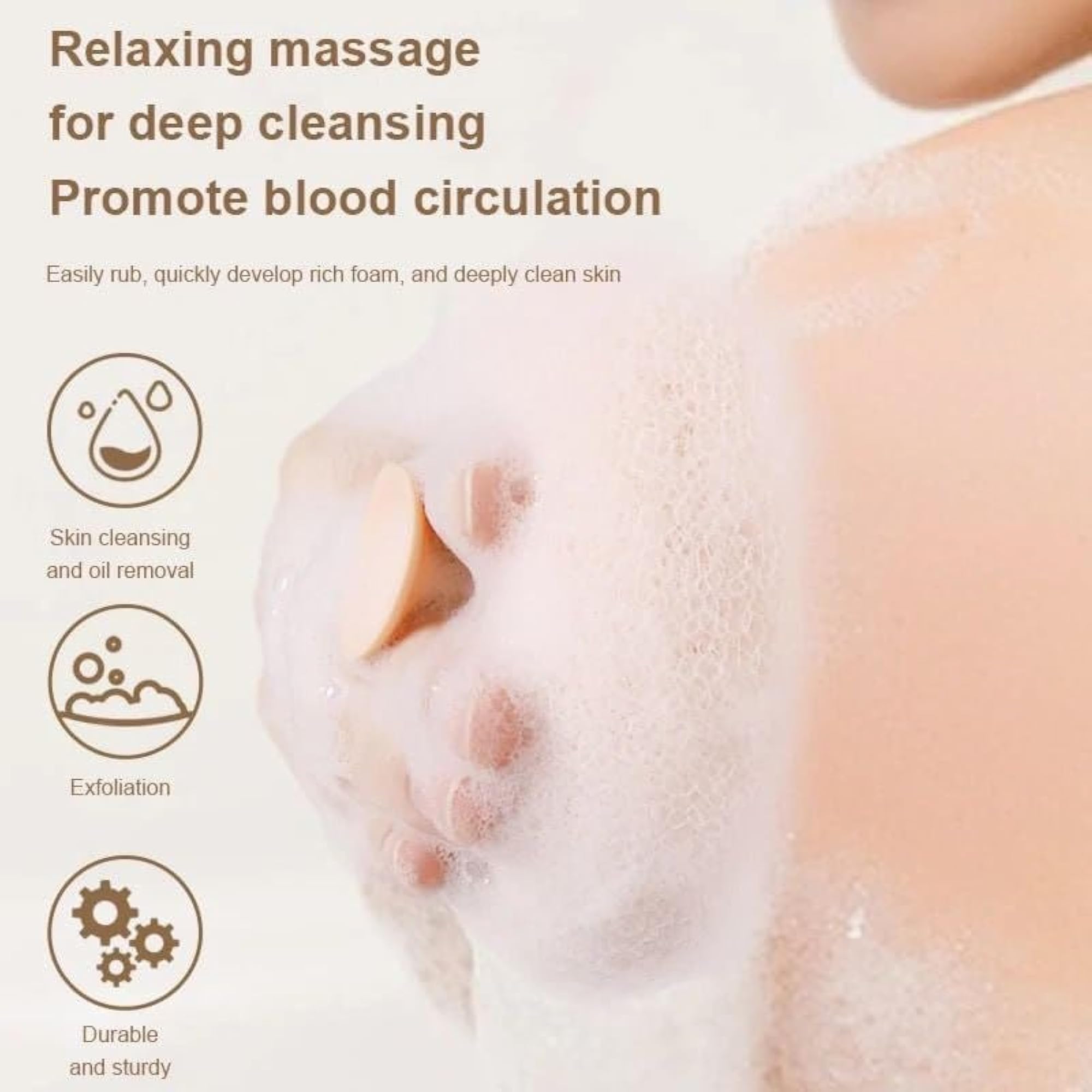 Bath Sponge Cleaning Brush with Suction, Exfoliating Sponge