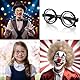 Heyumybit Nerd Brille Schwarz,Runde Brille für Erwachsene,Retro Runde Brillen,Dicke Lustige Streber Brille für Karneval,Fasching,Mottoparty,Verkleidung,Accessoire