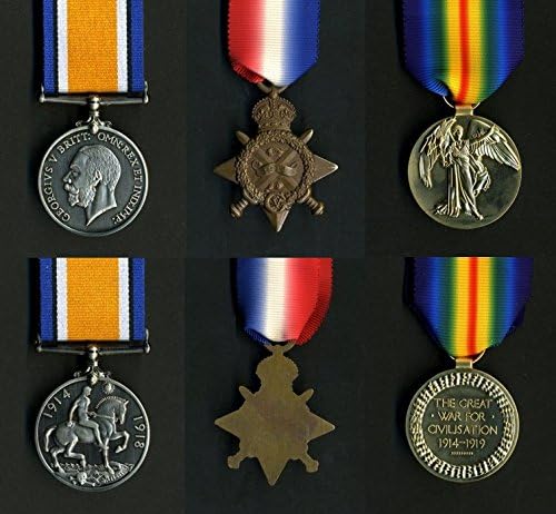 Great Britain British WWI 'Pip, Squeek and Wilfred' Medal Trio Set of War Medals
