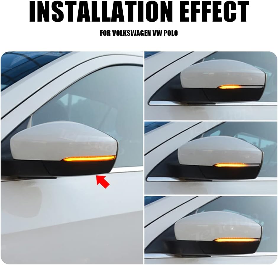 欲しいの Hyfcld 点滅ウインカーランプ点滅インジケーターライトledカーアセスメント Vw用 ポロmk56r6cシリーズクラス用 ウィンカー サイドマーカー Fundatiaseer Ro