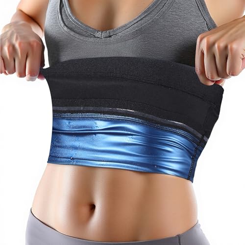 Wanmu Waist Trainer for Women, Waist Trimmer, Sweat Sauna Belt Band, Waists Cincher, Sauna Slimming Belt S-M Size