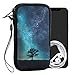 Produktbild kwmobile Handytasche für Smartphones L - 6,5" - Neopren Handy Tasche Hülle Cover Case Schutzhülle - Galaxie Baum Wiese Blau Grau Schwarz - 16,5 x 8,9 cm Innenmaße
