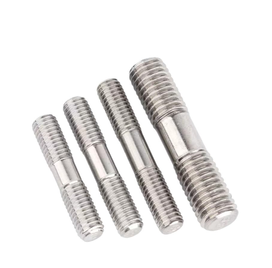5Pcs 304 Stainless Steel Double Head Bolt, Stud, Butt Joint Screw, Two Head Screws GB901, Screw Rod, Tooth Rod M4M5M6 M8(80mm,M6)(M8*30)