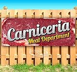 Carniceria Meat Department Banner 13 oz | Non-Fabric | Heavy-Duty Vinyl Single-Sided With Metal Grommets