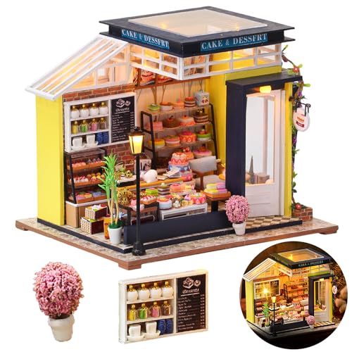 DIY Miniature House Kit, Miniature Bakery Kit, DIY Dollhouse Kit for Adults, Model Bakery, Mayberry Street Miniatures, Ideal Gifts for Birthday,Valentine Christmas(Bakery & Desserts)
