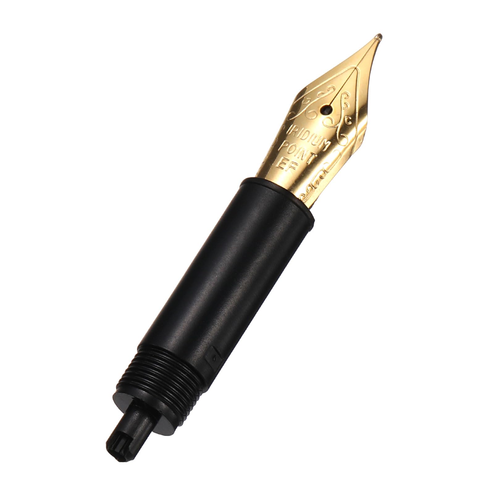 PATIKIL 0.38 mm Fountain Pen Nib Replacement, 304 Stainless Steel Threaded Fine Point Nib for Drawing Writing Signing, Gold(EF Tip)