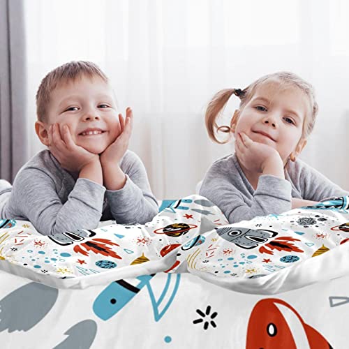 Parure de lit simple motif space rockets housse de couette enfants 3 pcs - 3