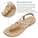 Imagen de ZOEREA Sandalias Mujer Verano Planas Estilo Bohemia Zapatos de Dedo Casuales Playa Moda Sandalia Chanclas Romanas de Damas Estilo A Beige
