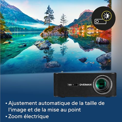 Projecteur Overmax 4K Multipic 5.2 Wi-Fi Bluetooth Google TV avec zoom électrique intégré - 3