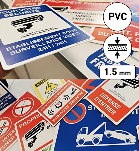 Panneau vidéo surveillance pour sécuriser la maison avec ce panneau alarme rigide en PVC - 7