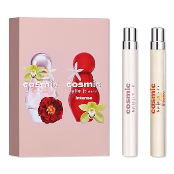Cosmic Kylie Duo Gift Set - Eau de Parfum & Intense Fragrance Travel Pen Spray - 2 Piece Collection 10ml / 0.33 oz each Ambery Floral & Gourmand Scent