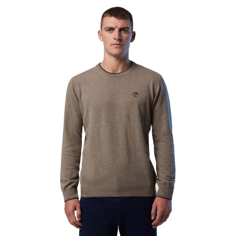 Pull crewneck North Sails en laine beige coupe casual mixte