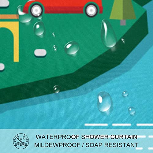 Rideau de douche Manhattan de qualité supérieure, lavable et imperméable - 4
