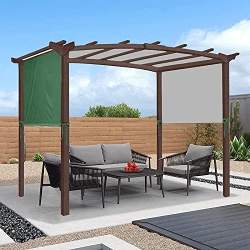 Waterproof Pink Pergola Canopy with 4 Straps - Universal Outdoor Shade Cover for Curved Pavilions 5.4x2.5m, Ideal for Gardens, Patios, and Backyard Relaxation