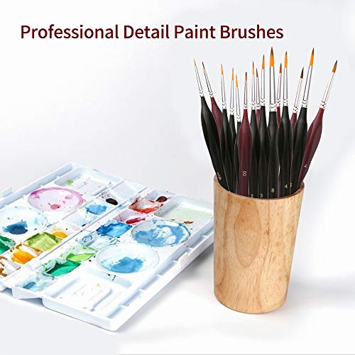 Mingzhe Conjunto de pincéis de pintura de detalhes 10 pçs pincéis de pintura profissional em miniatu