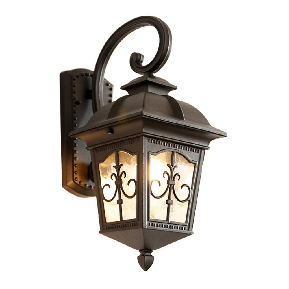 Applique murale LED extérieur crépusculaire avec verre dépoli marron