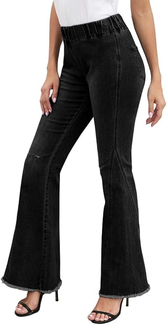 Denim Flare Jean Pants at Amazon 