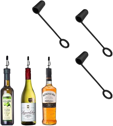 Miniatura 3 de Paquete de 30 tapas antipolvo para vertederos de botellas, tapas antipolvo de goma anticaídas, tapa sellada para vertedor cónico clásico de acero