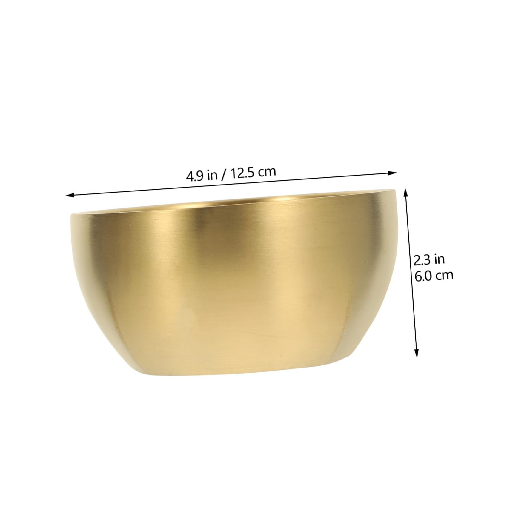 KICHOUSE Stainless Steel Double Insulated Bowl Multi Function Rice Bowl with Slip Bottom Gold Color for Home Hotel and Restaurant Use