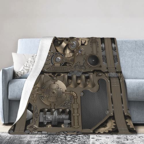 Couverture polaire super douce légère microfibre lit canapé motif steampunk