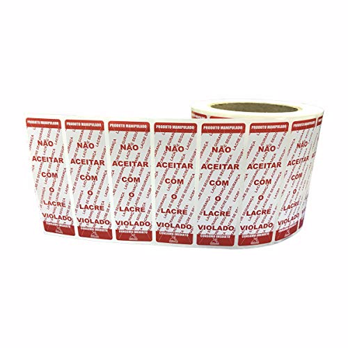 Kit 2 Mil Etiquetas Adesivas Lacre Para Delivery Ifood Rappi, Adegraf, 223, Vermelho, 10x3 cm