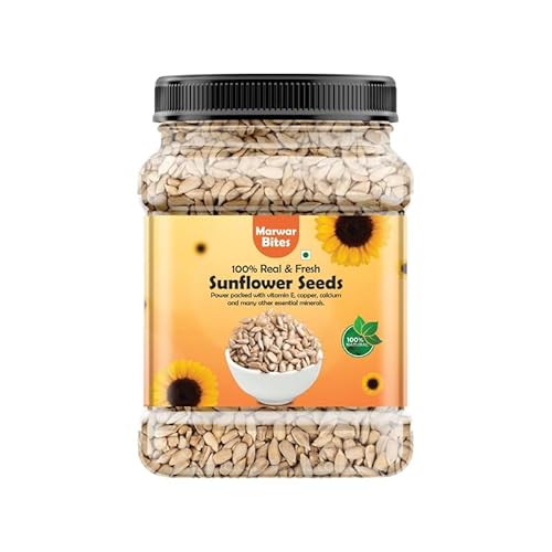 MarwarBites Premium Sunflower Seeds 1KG | Rich In Magnesium | Healthy Snack Source of Antioxidants | Diet Food | Surajmukhi Seed