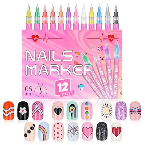 Stylo nail art de précision pigmenté sans bavure tenue longue