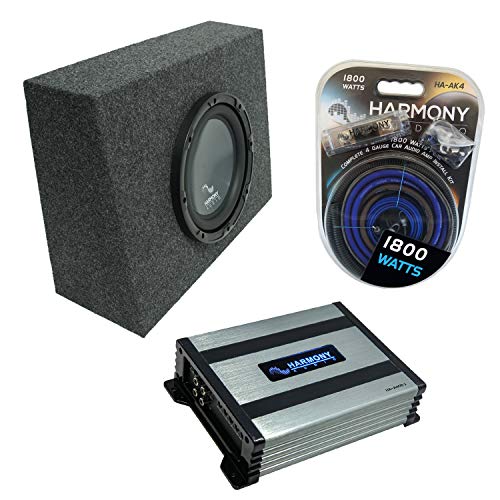 Universal Regular Standard Cab Truck Harmony Bundle R124 Single 12 Sub Box & HA-A400.1