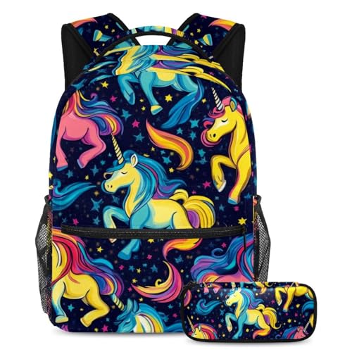 Sac à dos adolescents grande capacité cartable scolaire fille garçon voyage avec trousse