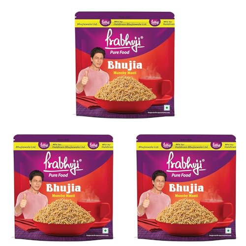 Image of Prabhuji Pure Food Bhujia Namkeen 900g | Classic Spicy & Crunchy Sev Made with Premium Ingredients | Traditional Indian Snack | Perfect for Tea-Time, Parties, Travel, Chaat & Everyday Munching