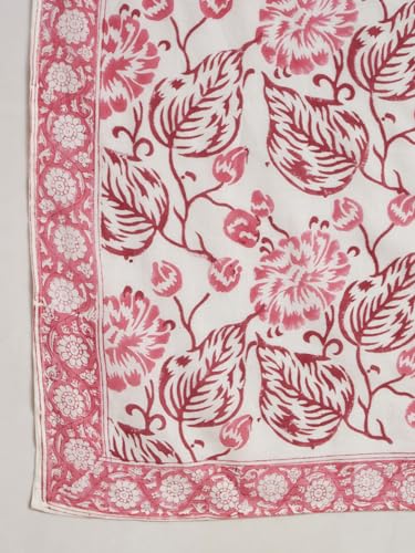Image of Ravaiyaa - Attitude is everything Sanganer Hand Block Printed Scarves Pure Cotton Scarf Square Hijab Dupatta 40 inch X 40 inch Inch