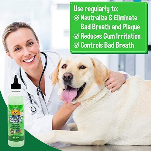 Bodhi Dog Pet Dental Gel - Toothpaste for Dogs & Cats - Plaque Remover & Breath Freshener - Thicker Formula - Safe & Non-Toxic - Helps Prevent Tartar Build-Up - Made in USA (8 Fl Oz)