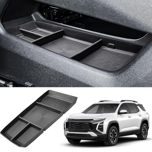 EDBETOS 25+ Equinox Lower Center Console Organizer Tray Compatible with 2025 2026 Chevy Equinox Interior Accessories Floor Console Organizer Under Console Insert Tray Storage Box, NOT for EV Models!