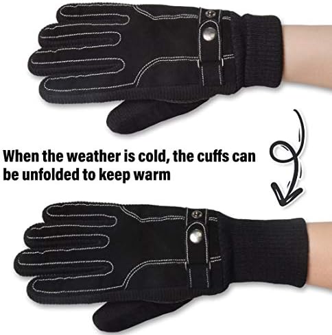 WITERY Men Thermal Gloves Touch Screen Gloves Windproof Gloves Cold Proof Mittens for Men Hiking, Cycling, Skating, Motorcycling and Working