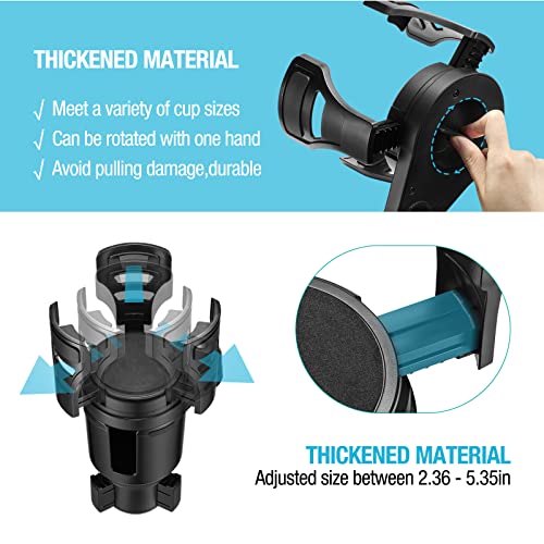 This Hill Cup Holder Expander For Car, Upgrade 2 In 1 Car Cup Holder Extender With 360° Rotating & Locking Function,All Purpose Car Cup With Adjustable Base, Suitable For Large Water Cups And Drinks #TOP4