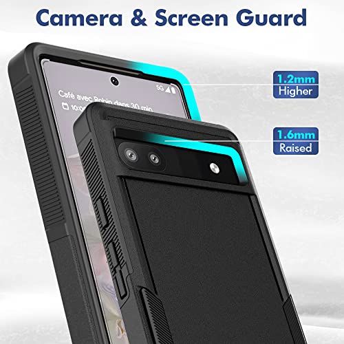 Coque Pixel 6a antichoc robuste protection double couche Jeylly noire - 4