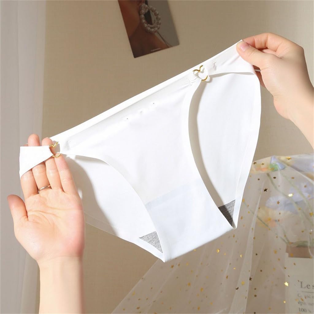 Ice Silk Traceless Thin Section Cool Feeling Hollow Buckle Peach Heart Low Waist