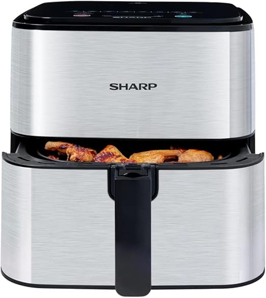 Sharp Air Fryer 1600 Watts, 7 Liters,8 Cook Menu, Nonstick coating