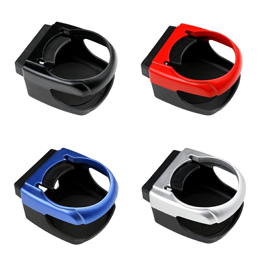 Lot de 2 porte-gobelets multifonctions pour grille d'aération de voiture avec 6 clips, poubelle, extenseur suspendu, organisateur de boissons de véhicule adapté pour les voitures