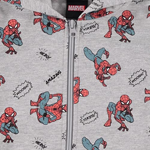 Marvel Boys Toddler Spiderman Hoodie - Spiderman, Ironman, Captain America & Hulk Toddler Boys Zip Hoodie Comics (Heather, 5T) #TOP4