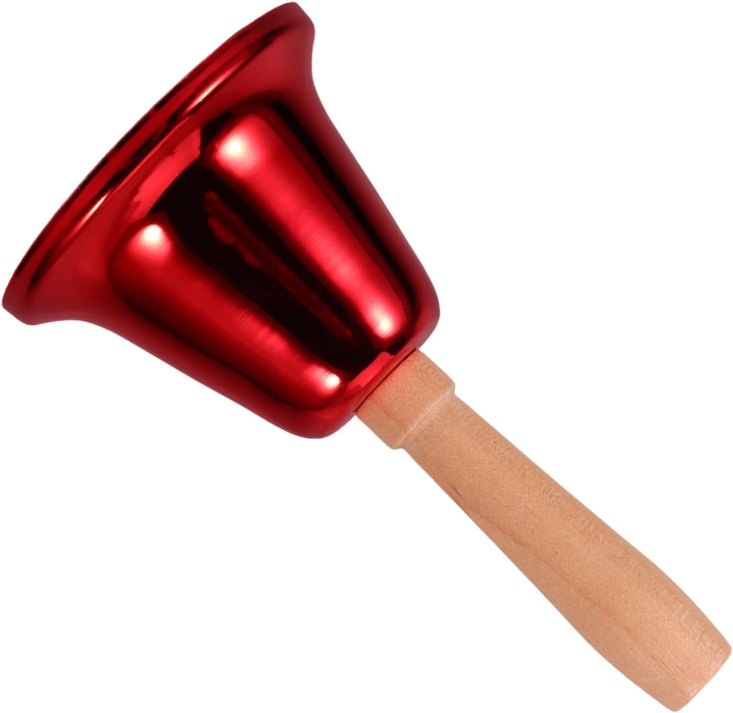 Loud Hand Bell for Classroom and Restaurant Service Vintage Design with Wooden Handle Ringing Sound for Attention for Teachers and Weddings Compact
