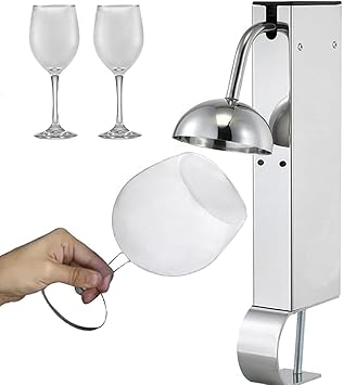 CO? Instant Glass Froster ChillerRapid Freezer for Champagne Cocktail Glasses,Commercial Grade Stainless Steel Drink Cup Cooler,Bar Glass Chiller for Restaurants/Home