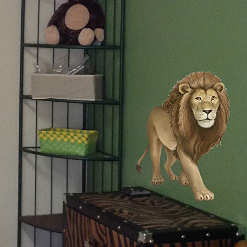 Lion Wall Decal Jungle Safari Animal Kids Room Decor Sticker Peel & Stick Vinyl Art Decoration Boys Girls Toddler Teen Birthday Party Gift (11” X 14”) #TOP1