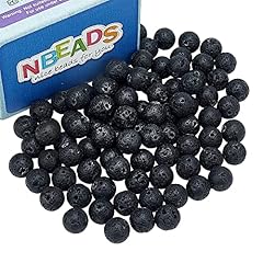 100pcs--Black--10mm Round