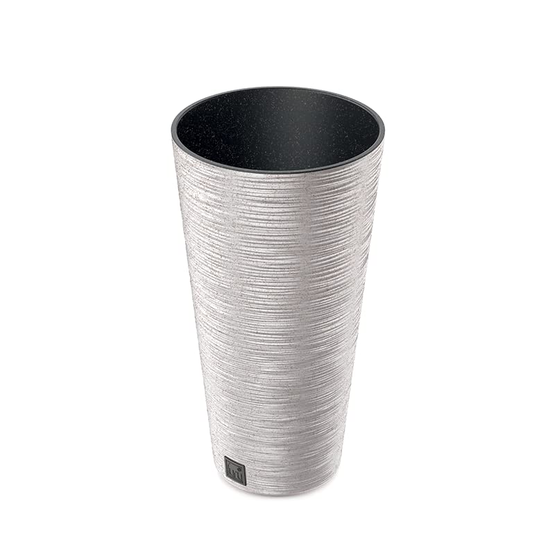 Gardening Naturally Fora Flowerpots, Stylish and Durable Plant Pots for Indoor and Outdoor Use (Slim Pot 25cm - White) — image 1