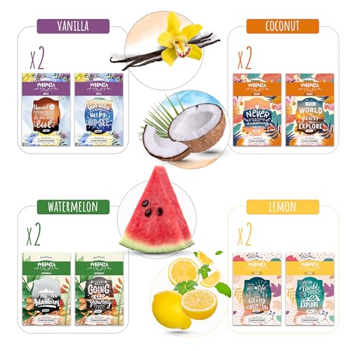 Image of Air Freshener | Long Lasting Car Mirror Hanging Air Fragrance | Motivational Quotes | Pleasant Smelling Scent | Luxury Vehicle Air Freshener for Men and Women | (MEGA PACK OF 16 SCENTS)