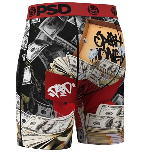 PSD Men's Money Verbiage Boxer Briefs - 7 Inch Inseam Breathable and Supportive Men's Underwear with Moisture-Wicking Fabric3