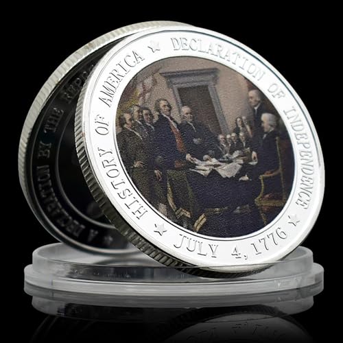 U.S. Military Challenge Coin 1776 Declaration of Independence Commemorative Coin Presidential Day Collectible Coin US Coins for Collectors US Military Challenge Coins Commemorative Coins Gift(1776) - Image 4