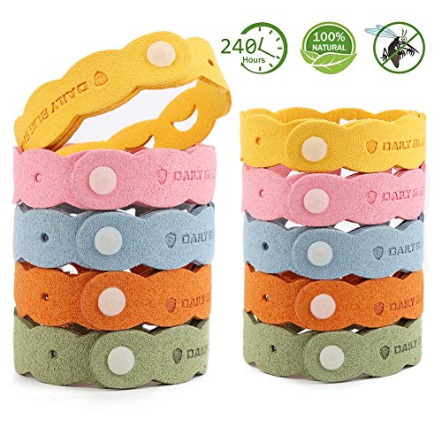 Preisvergleich Produktbild Parsion 12 Stück Mückenschutz Armband, Mückenarmbänder Mücken Armband Natürlicher Pflanzenextrakt Moskito Armband für Erwachsene und Kinder für Camping Klettern Schlafzimmer Grillen