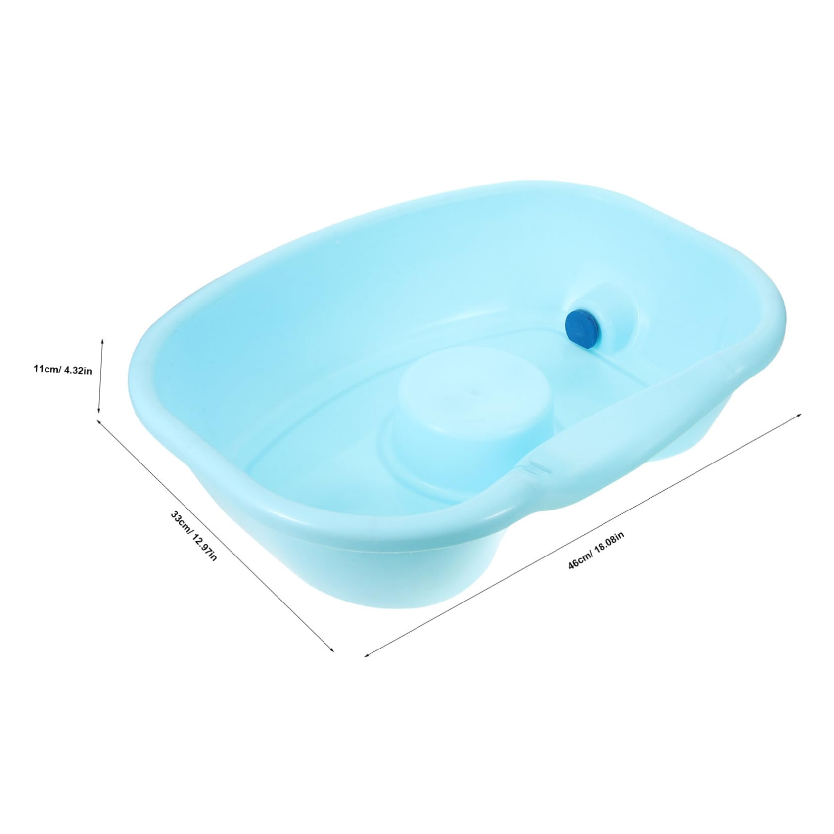 Lavatesta Portatile in Plastico Ergonomico per Ragazzo Ragazza e Adolescenti, Bacinella per Shampoo Adatta a Spalle e Collo, per Uso Domestico e Letto